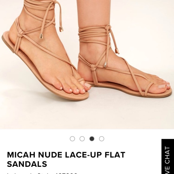 nude lace up sandals